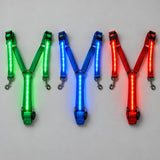 LED chest harness in green, blue and red